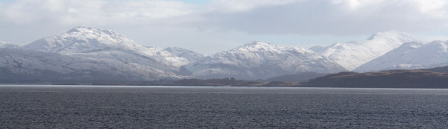 Mountains topped with snow